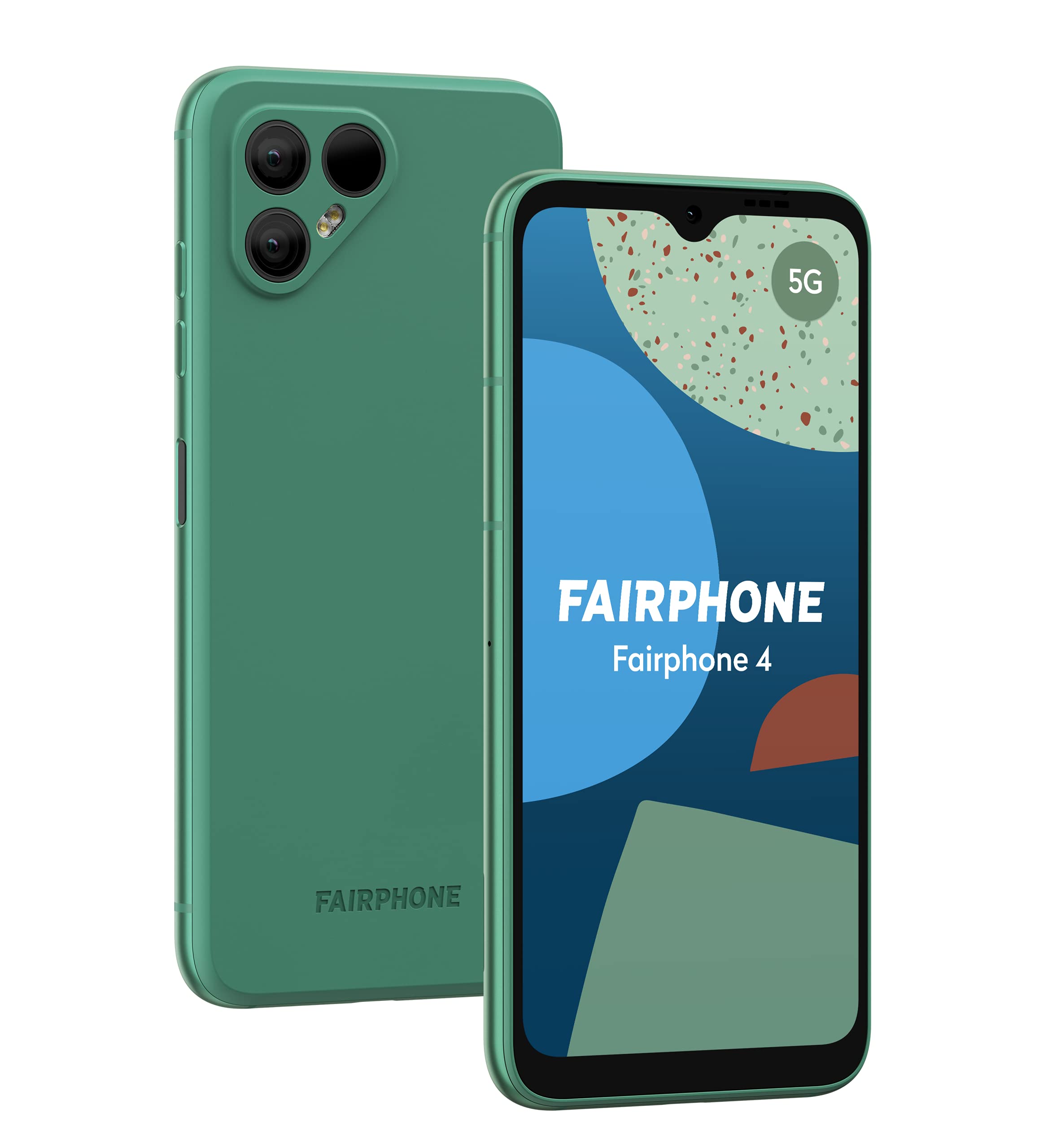 Fairphone 4 Dual-SIM 256GB ROM + 8GB RAM (GSM Only | No CDMA) Factory Unlocked 5G Smart Phone (Speckled Green) - International Version