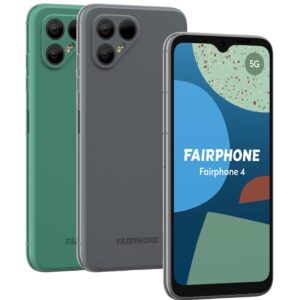 Fairphone 4 Dual-SIM 256GB ROM + 8GB RAM (GSM Only | No CDMA) Factory Unlocked 5G Smart Phone (Speckled Green) - International Version