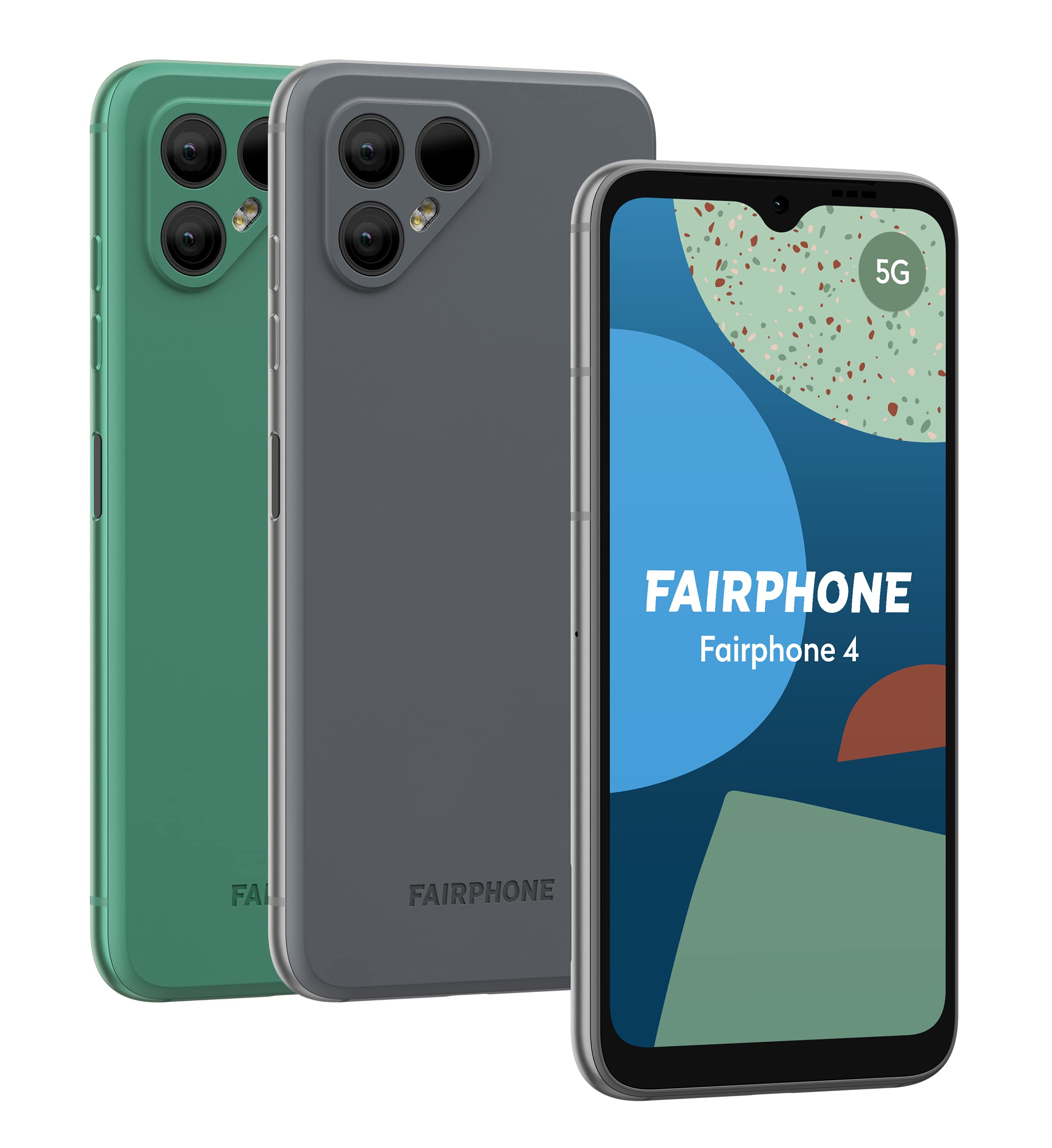 Fairphone 4 Dual-SIM 256GB ROM + 8GB RAM (GSM Only | No CDMA) Factory Unlocked 5G Smart Phone (Speckled Green) - International Version