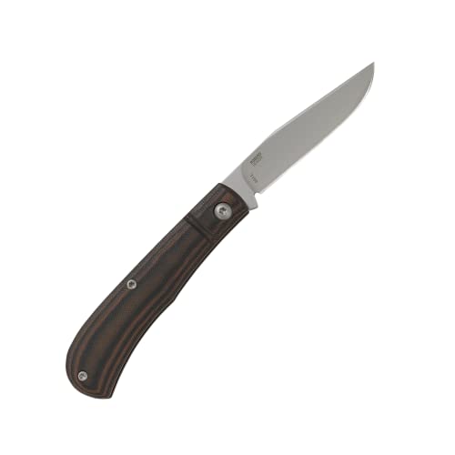 CRKT Venandi EDC Folding Pocket Knife: Lightweight Everyday Carry Knife, Slip Joint Lock, G10 Handle with SS Inlay 7100,Brown