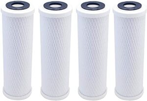 american water solutions set of 4 compatible for water filter ge gxwh04f, gxwh20f, gxwh20s & gxrm10 multi-pack, carbon block replacement cartridge