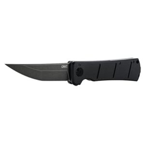 CRKT Inazuma No Ken Folding Pocket Knife: Assisted Opening Tactical Folder, Deadbolt Locking Mechanism, D2 Black Blade, Reversible Pocket Clip 2908