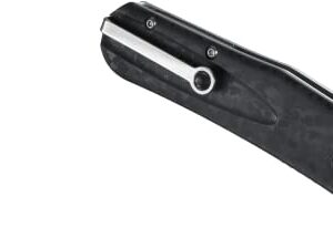 CRKT Mah-Hawk EDC Folding Pocket Knife: Assisted Opening Everyday Carry, Liner Lock, Glass Reinforced Nylon Handle with Reversible Pocket Clip 6535,Black