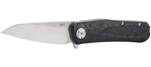 CRKT Mah-Hawk EDC Folding Pocket Knife: Assisted Opening Everyday Carry, Liner Lock, Glass Reinforced Nylon Handle with Reversible Pocket Clip 6535,Black