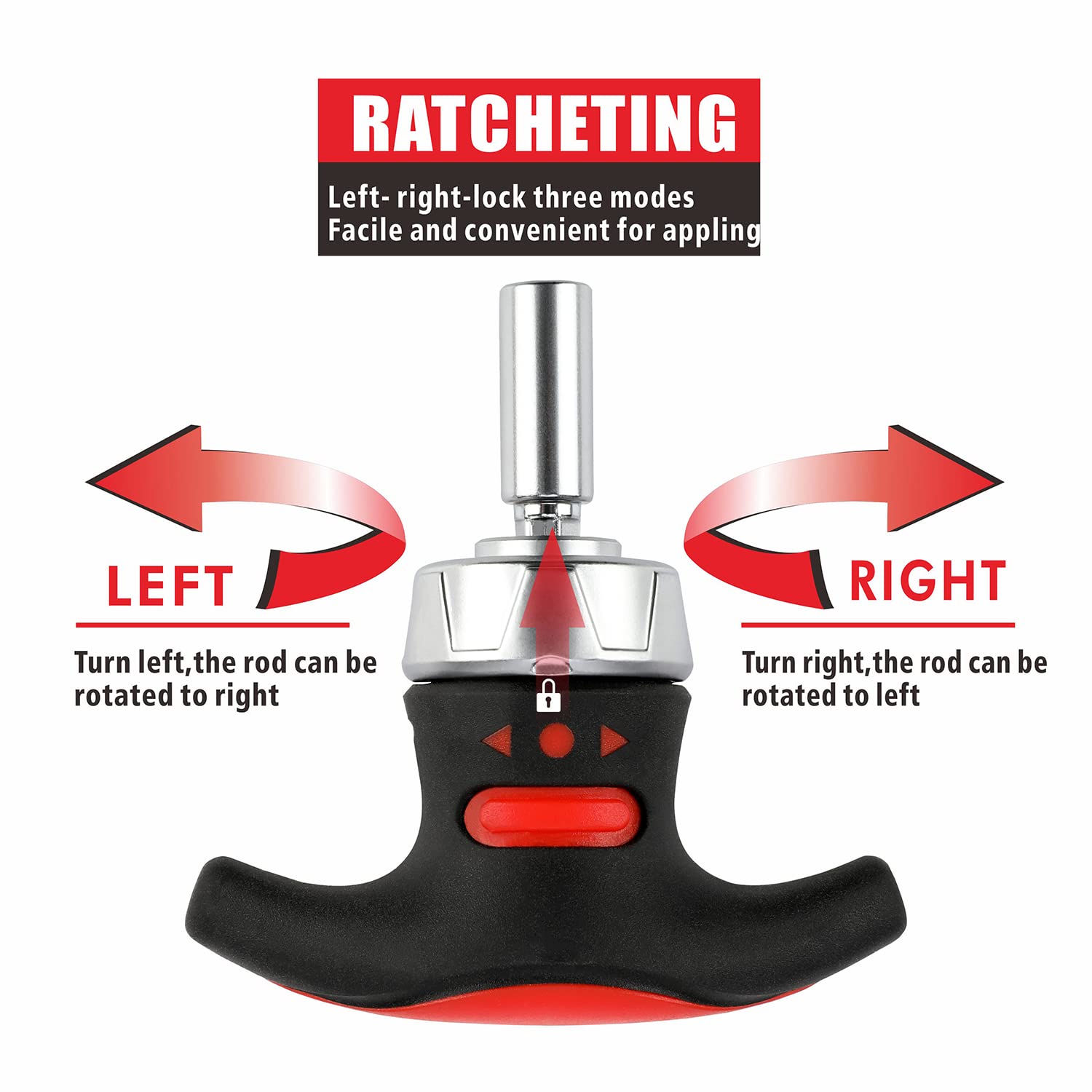 Ratcheting Muti Screwdriver Bits Sockets Set Mini Magnetic Racheting T-handle Torx Slotted Phillips Square Screwdriver Set Tools Set 24-piece with portable case for home dorm