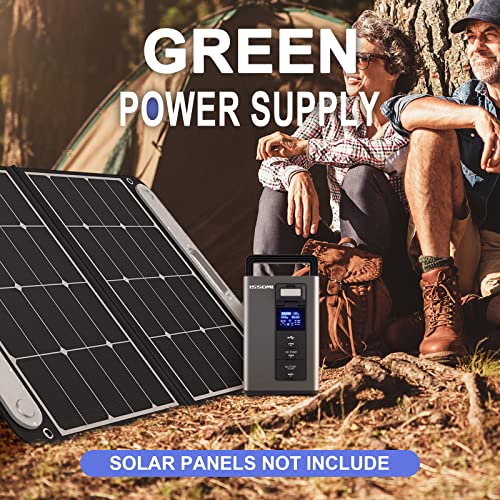 Portable Power Station - 80000mAh Large Capacity, Noiseless,110V/220V/300W AC Port, Water/Dust/Shock Proof Wireless Charging Solar Generator (Solar Panel Not Included), Camping C.P.A.P Emergency