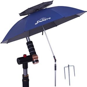 dekero 7.2ft windproof beach umbrella,uv protection portable umbrella with sand anchor,tilt aluminum pole, carry bag for beach patio travel outdoor