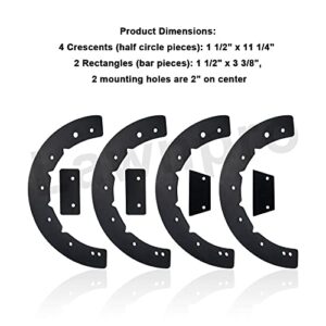 8-Pack 731-0782 Snow Blower Paddle Kit Compatible with MTD 21" Two-Cycle Single & Stage Snowblowers, Replacement for 731-0781 731-0780 721-0287 931-0782A 73-016 753-0613 (Without Hardware)