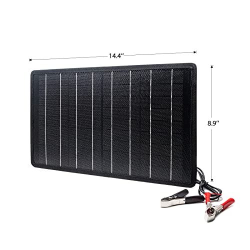 Solarera 18 Voltage 10 Watts Solar Panels, Portable Solar Panel Solar Battery Chargers with Waterproof Trickle Charger for Car Battery Outdoor Camping(10 watt)
