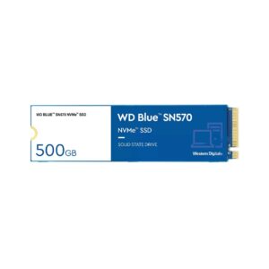 western digital 500gb wd blue sn570 nvme internal solid state drive ssd - gen3 x4 pcie 8gb/s, m.2 2280, up to 3,500 mb/s - wds500g3b0c