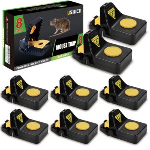 mouse traps,mice traps for house,small rat traps that work,mice killer indoor mouse snap traps no see kill mousetraps quick effective mouse catcher for family and pet-8 pack