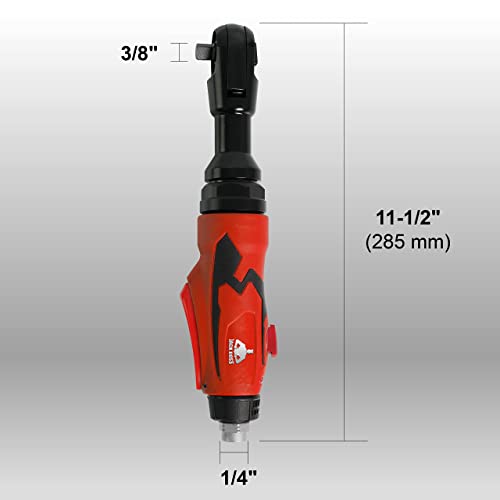 Jack Boss 3/8" Air Ratchet Wrench Square Drive Professional Pneumatic Ratchet Wrench Tool,60 Ft-lbs Max Torque,160 RPM