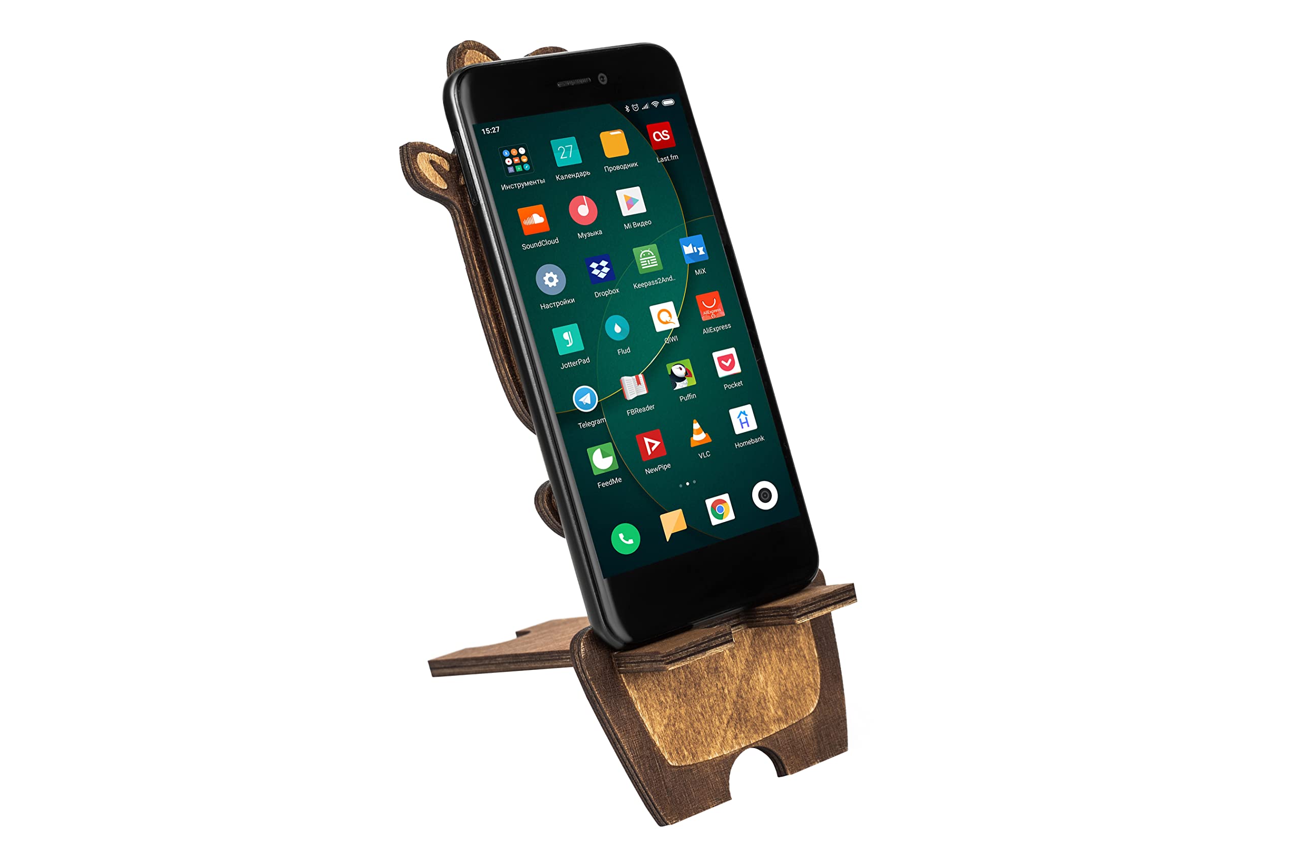 Wood Cute Cell Phone Stand, Compatible with iPhone 12 11 Pro XS Max XR 8 7 6S Plus, Samsung S20+ Note10, Phone Stand, Wood Phone Holder Stand, Wooden phone stand for desk, charging stand… (Wood)