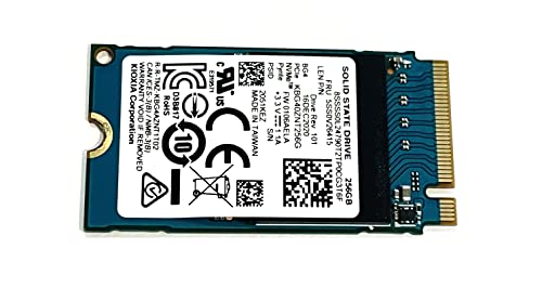 OEM Kioxia 256GB M.2 PCI-e NVME SSD Internal 5SS0V26415 Solid State Drive 42mm 2242 Form Factor M Key