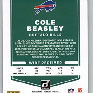 2021 Donruss #230 Cole Beasley Buffalo Bills Official NFL Football Trading Card From Panini America in Raw (NM or Better) Condition