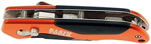 Good Choice Klein Tools 44131 Folding Utility Knife, Heavy Duty, Triple Ground Blades Stay Sharp, Pocket Clip + E-book, Multi