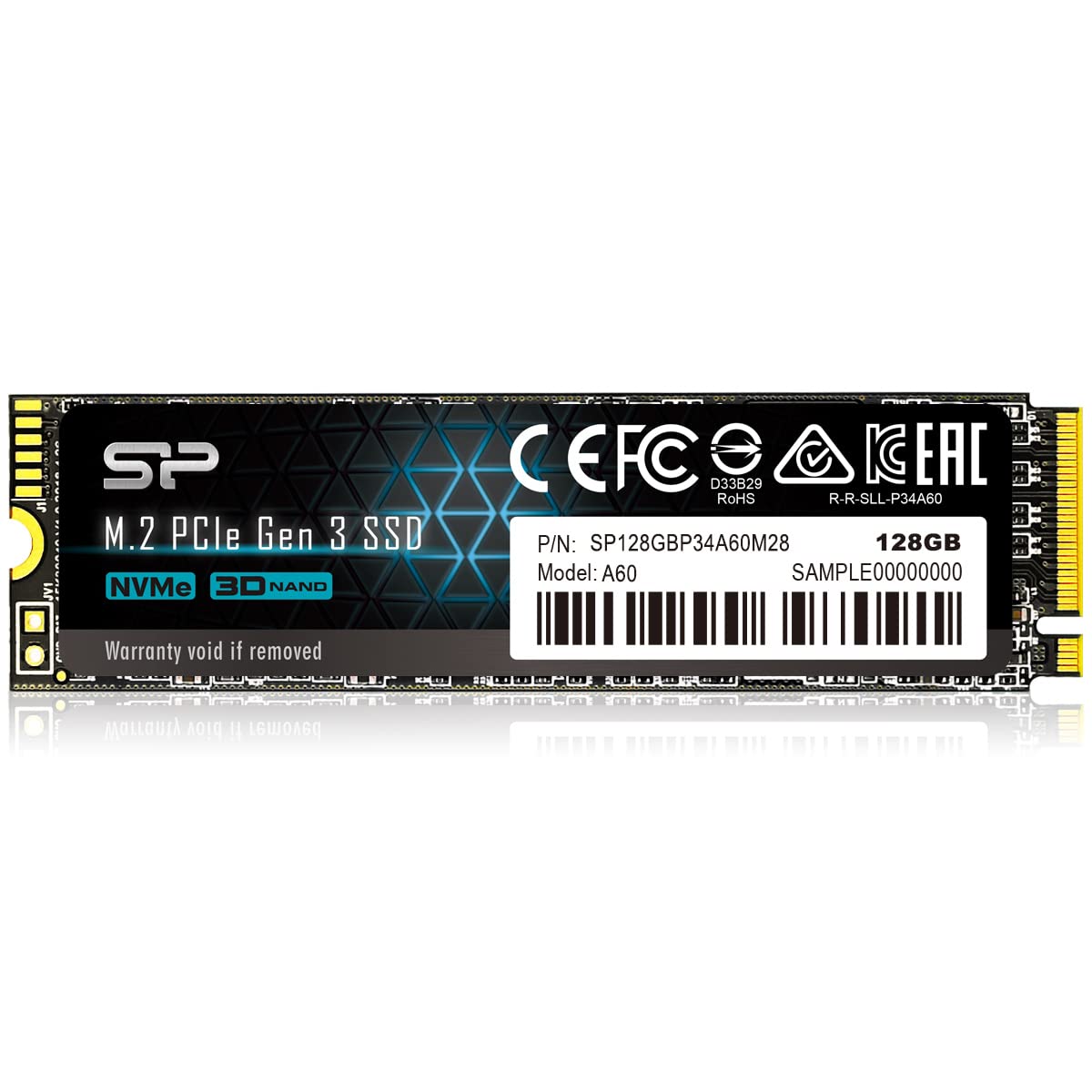 Silicon Power 128GB NVMe M.2 PCIe Gen3x4 2280 SSD (SP128GBP34A60M28)