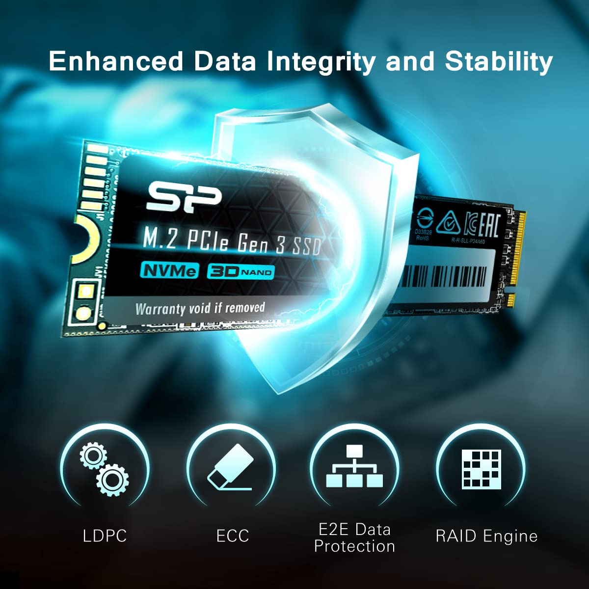 Silicon Power 128GB NVMe M.2 PCIe Gen3x4 2280 SSD (SP128GBP34A60M28)