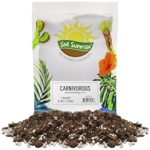 carnivorous plant potting soil mix (1 quart), ideal additive for venus fly traps, sundews, and pitcher plants