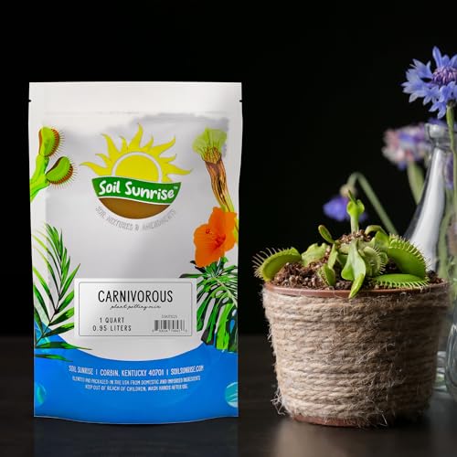 Carnivorous Plant Potting Soil Mix (1 Quart), Ideal Additive for Venus Fly Traps, Sundews, and Pitcher Plants