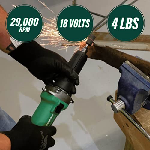 Metabo HPT 18V MultiVolt Cordless Die Grinder | Tool Only - No Battery | 2-Inch Wheel Diameter | Variable Speed | Slide Switch | GP18DAQ4