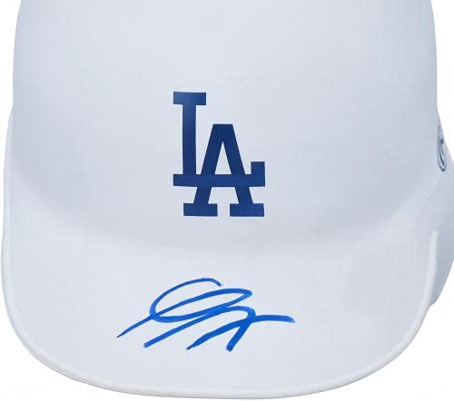 Gavin Lux Los Angeles Dodgers Autographed Matte White Mini Batting Helmet - Autographed MLB Helmets