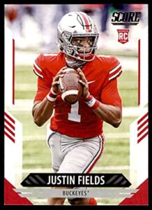 2021 score #302 justin fields rc rookie ohio state buckeyes nfl football trading card