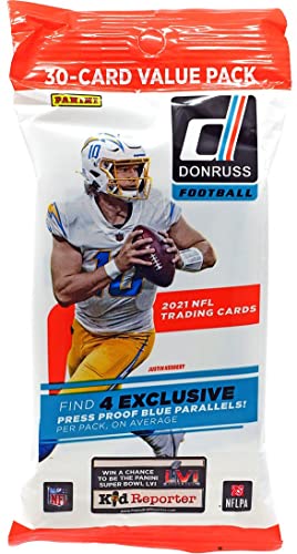 2021 Panini Donruss NFL Football 30 Card Value Cello Pack