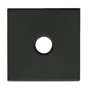 corla modern 3.5” square shower arm flange | universal extra large replacement escutcheon cover plate (matte black)