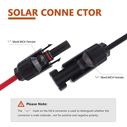 Billion wealth 3.3Feet / 1M DC8mm Female to SAE Connector Perfectly Compatible with Solar Panel RV Solar Plug