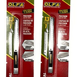 O L F A 5018 SVR-1 9mm Stainless Steel Slide-Lock Utility Knife (2 PACK)