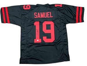 deebo samuel san fransico 49ers signed autograph custom jersey black jsa witnessed certified