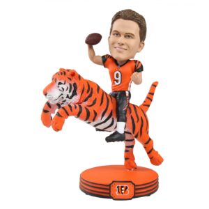 joe burrow cincinnati bengals riding bengal tiger bobblehead nfl