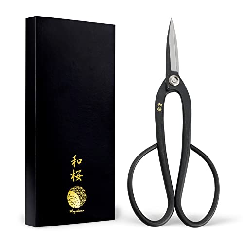 Wazakura Yasugi Steel Made in Japan Ashinaga Bonsai Scissors 8.2 in (210 mm), Pruning Shears, Japanese Gardening Tools - Yasugi Steel Ashinaga