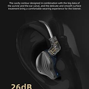 KZ ZEX Earbuds 1 electrostatic + 1 Dynamic Earphone in Ear Monitor Headphone with Detachable Cables Suitable for Audio Engineer, Musician (Rose Gold, Without Mic)