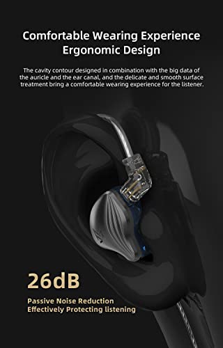 KZ ZEX Earbuds 1 electrostatic + 1 Dynamic Earphone in Ear Monitor Headphone with Detachable Cables Suitable for Audio Engineer, Musician (Rose Gold, Without Mic)