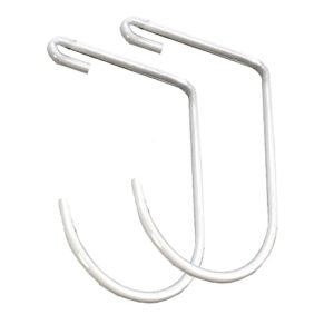 saferacks slim deck hooks (white) | two pack