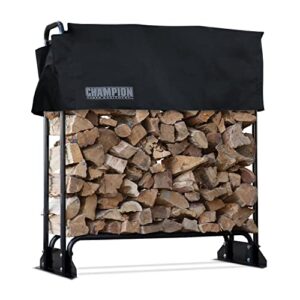 champion power equipment 201163 48-inch firewood heavy duty wood log rack, weather resistant cover included