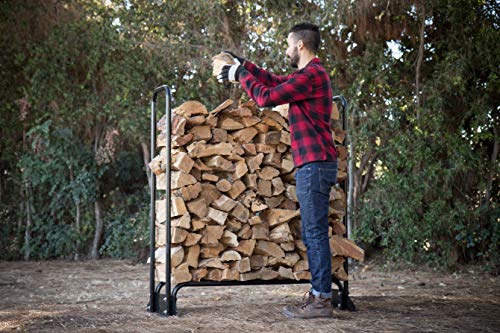 Champion Power Equipment 201163 48-Inch Firewood Heavy Duty Wood Log Rack, Weather Resistant Cover Included