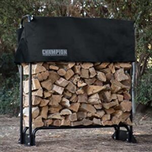 Champion Power Equipment 201163 48-Inch Firewood Heavy Duty Wood Log Rack, Weather Resistant Cover Included