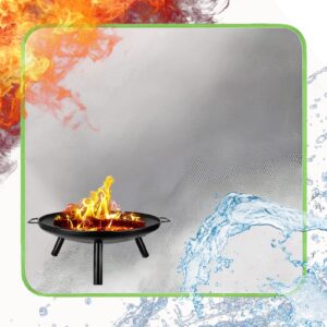 fire pit mat square, 39" barbecue mat for under grill, heat-resistant fireproof mat for outdoor smoking and camping, protect the deck, patio, lawn from exploding embers