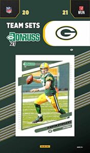 green bay packers 2021 donruss factory sealed team set with aaron rodgers, brett favre and 3 rookies plus