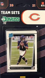 chicago bears 2021 factory sealed 10 card team set with a rated rookie card of justin fields #253