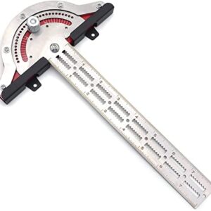 HTTMT- 13" Woodworker Edge Ruler 0-70°Adjustable Protractor Angle Finder Two Arm Carpentry Ruler Measure Layout Tool [P/N: ET-TOOL041-15-RAW]…