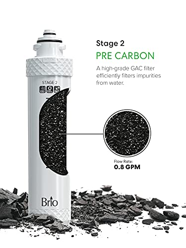 Brio Quick-Change Water Cooler Filter Cartridge - Stage-2: Pre Carbon - for Brio 300 Series, Brio 500 Series, CLPOU520UVF4, CLPOU520UVF4BLK