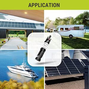 Newpowa Solar Panel in-line 10A/15A/20A Fuse Holder Phtotovoltaic Connectors 1000V IP67 Waterproof for Off-Grid, Grid-tie System (10A)