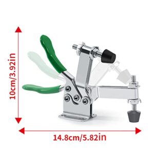 10 pack Hold Down Toggle Clamps Latch Antislip Red 201B Hand Tool 200Lbs Holding Capacity Antislip Horizontal Quick Release Heavy Duty Toggle Clamp Tool (201B 10pcs Green)