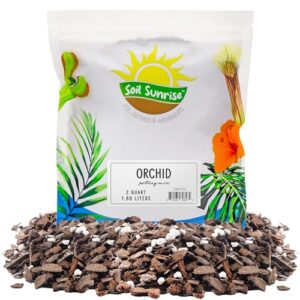 orchid potting soil mix (2 quarts); fast draining healthy media for planting/repotting