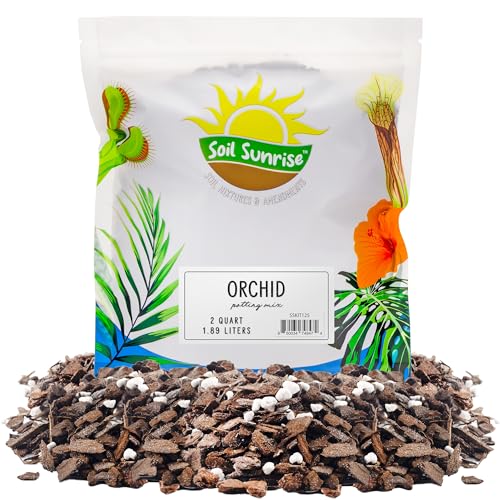 Orchid Potting Soil Mix (2 Quarts); Fast Draining Healthy Media for Planting/Repotting