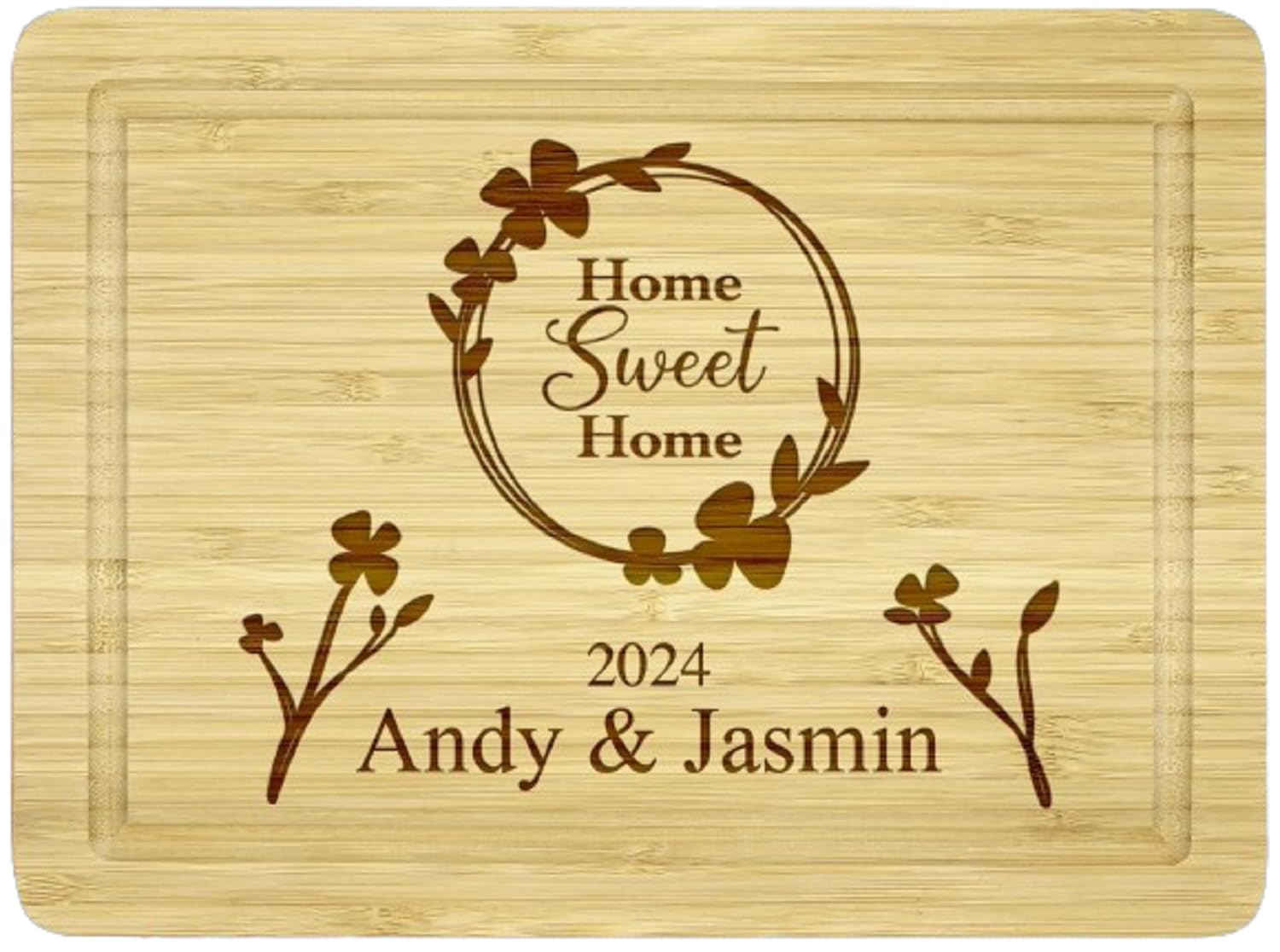 Home Sweet Home Customized Cutting Board, Laser Engraved New Homeowner Couple Gift Ideas, Personalized Engraved Gifts for First Home Present, Housewarming Christmas Gifts